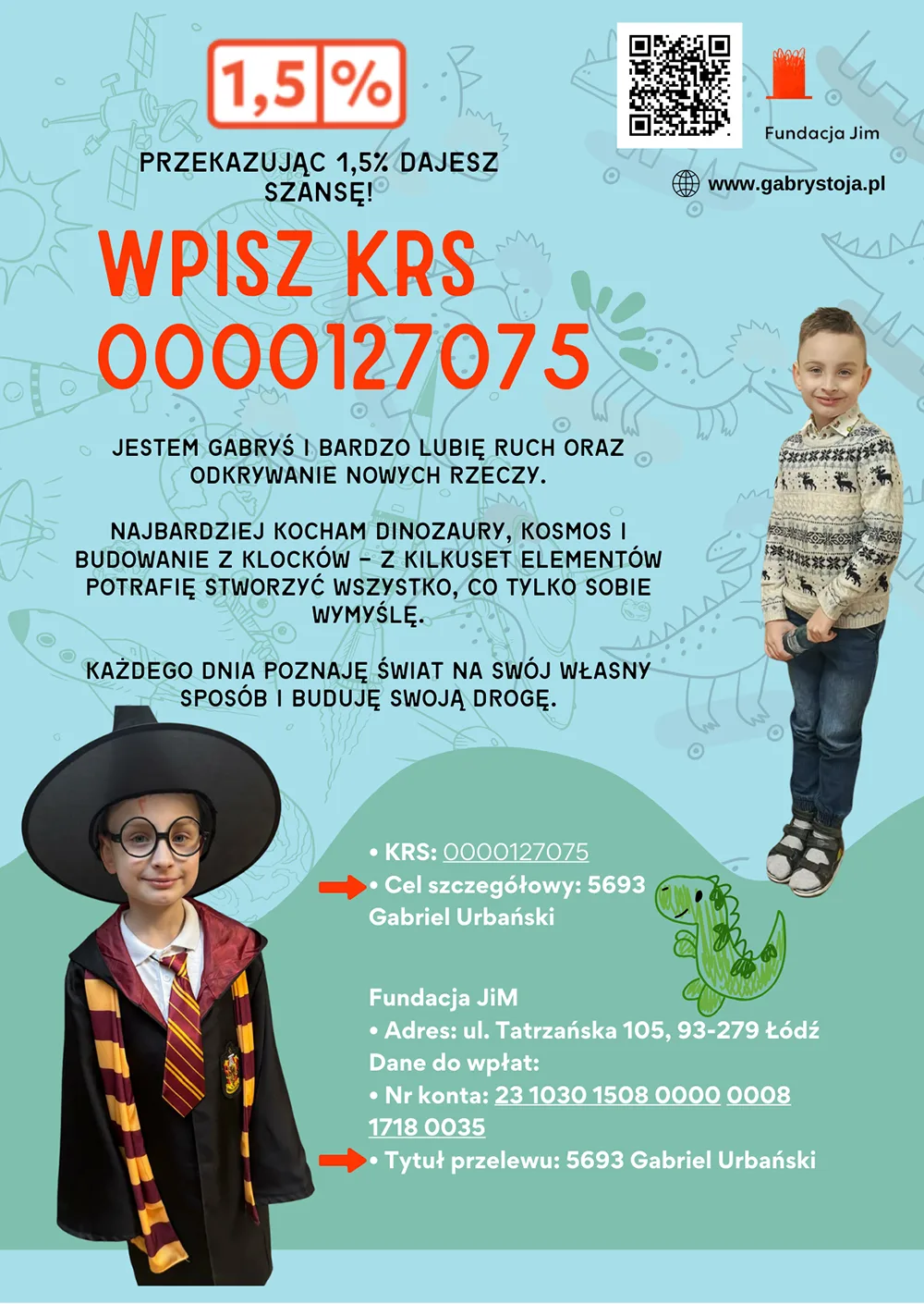 Gabryś-Urbański-1-5-procent-podatku-plakat
